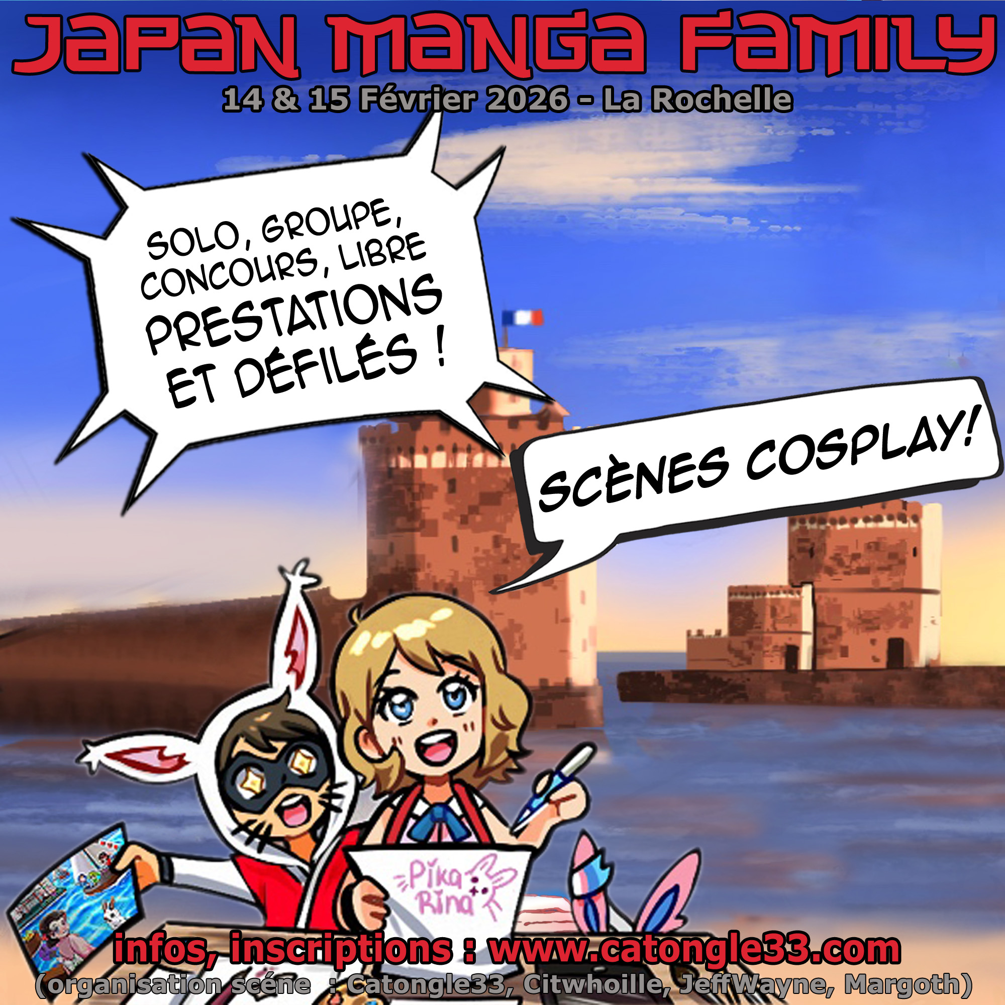 Concours et Défilé cosplay samedi  & défilé cosplay dimanche sur Scène !!